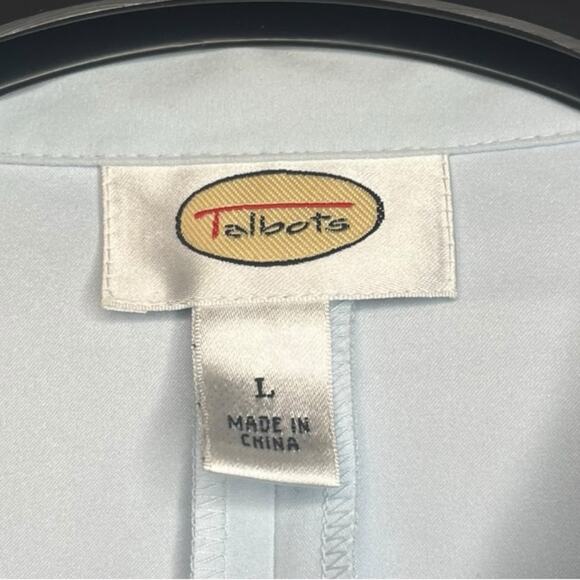 Talbot Microsuede Light Blue Shirt Jacket Size Large Snap Closure - Picture 3 of 7